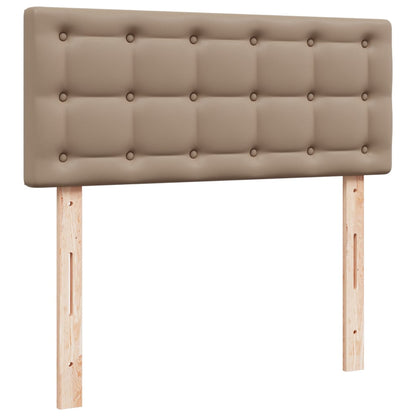 Boxspringbett mit Matratze Cappuccino-Braun 90x200cm Kunstleder