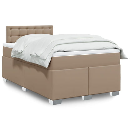 Boxspringbett Matratze Cappuccino-Braun 140x200cm Kunstleder