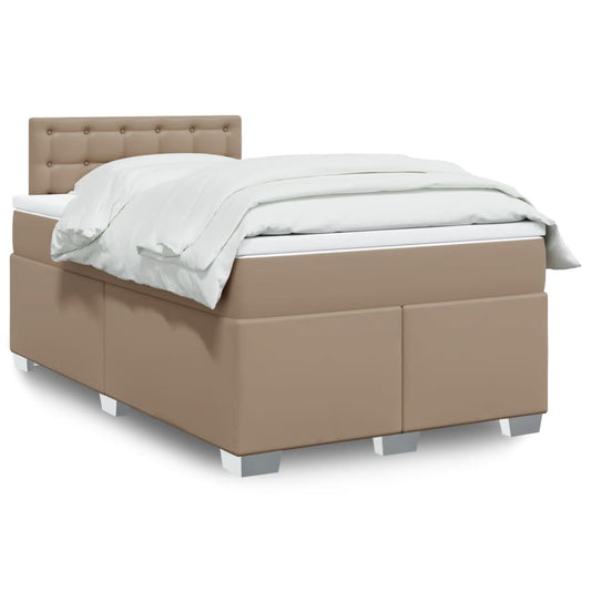 Boxspringbett Matratze Cappuccino-Braun 140x200cm Kunstleder