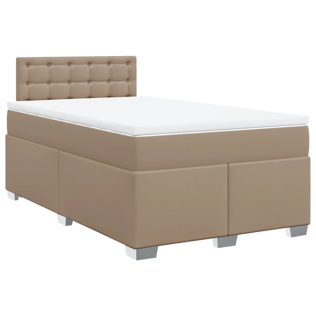 Boxspringbett Matratze Cappuccino-Braun 160x200 cm Kunstleder