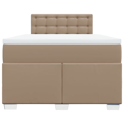 Boxspringbett Matratze Cappuccino-Braun 160x200 cm Kunstleder