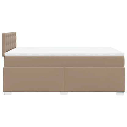 Boxspringbett Matratze Cappuccino-Braun 160x200 cm Kunstleder