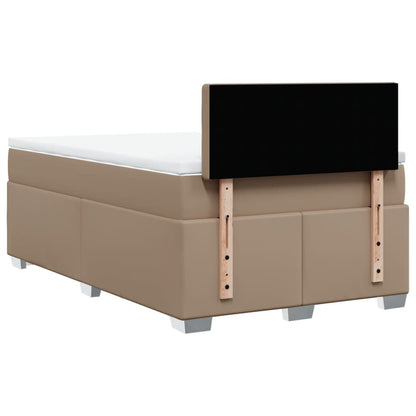 Boxspringbett Matratze Cappuccino-Braun 160x200 cm Kunstleder