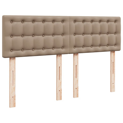 Boxspringbett Matratze Cappuccino-Braun 160x200 cm Kunstleder