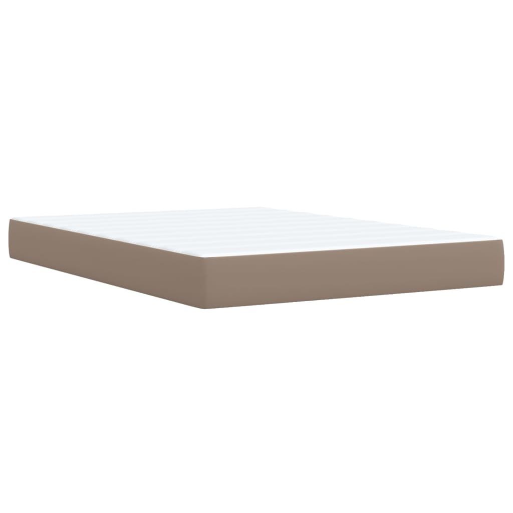 Boxspringbett Matratze Cappuccino-Braun 160x200 cm Kunstleder