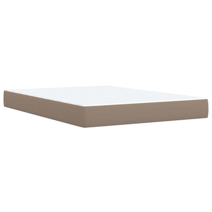 Boxspringbett Matratze Cappuccino-Braun 160x200 cm Kunstleder