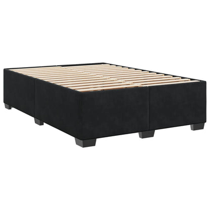 Boxspringbett mit Matratze Schwarz 160x200 cm Samt