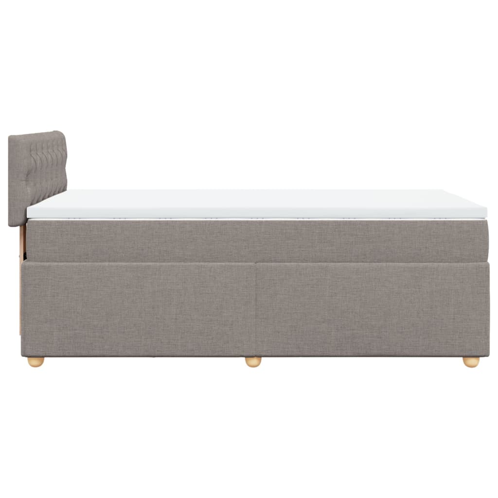 Boxspringbett mit Matratze Taupe 90x200 cm Stoff