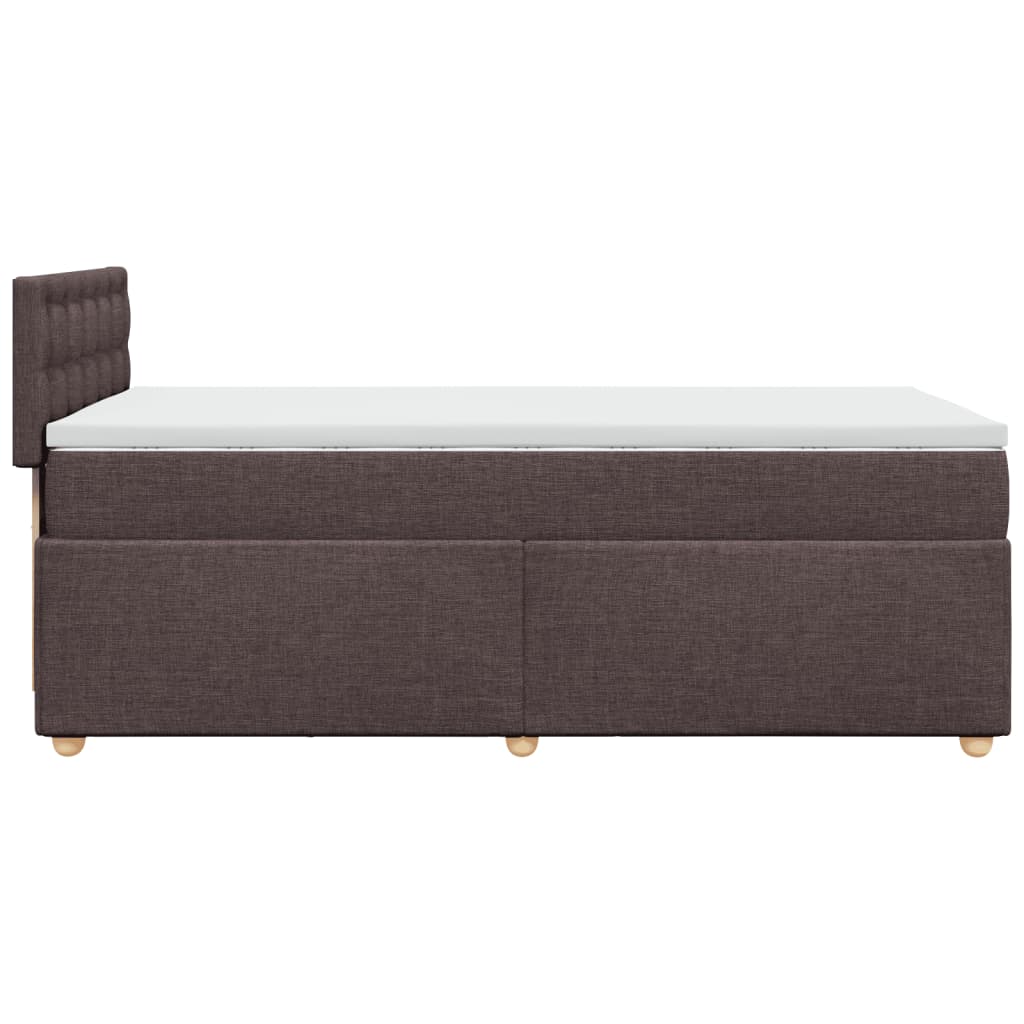 Boxspringbett mit Matratze Dunkelbraun 90x200 cm Stoff