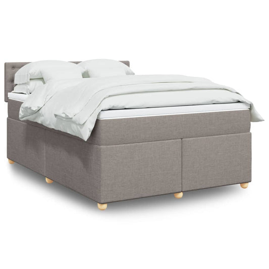 Boxspringbett mit Matratze Taupe 140x200 cm Stoff