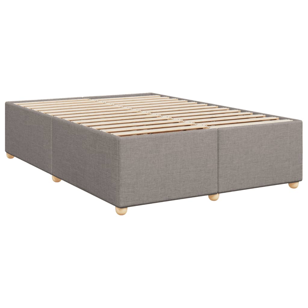 Boxspringbett mit Matratze Taupe 160x200 cm Stoff