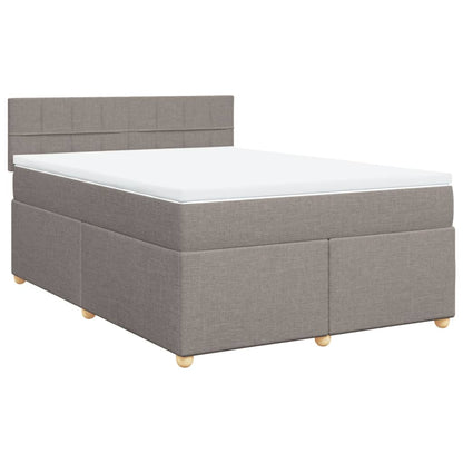 Boxspringbett mit Matratze Taupe 160x200 cm Stoff