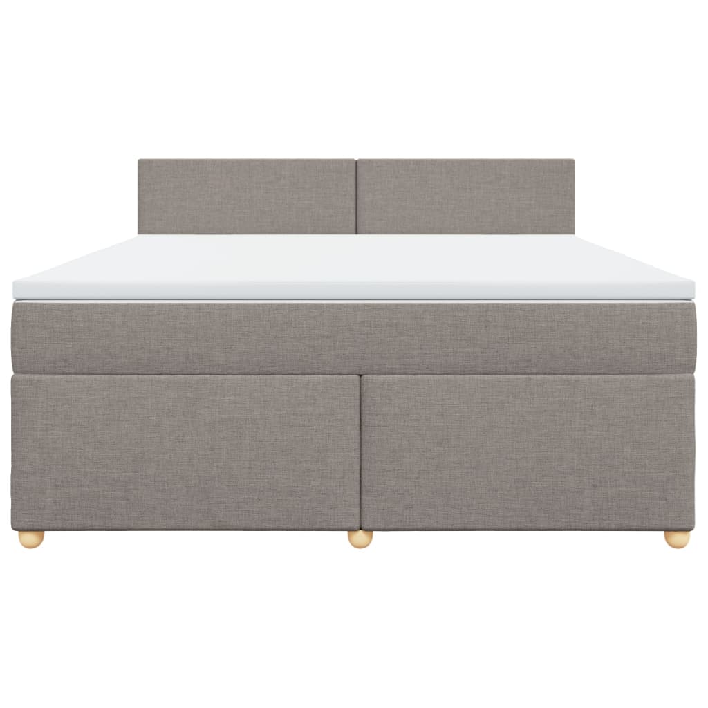 Boxspringbett mit Matratze Taupe 180x200 cm Stoff