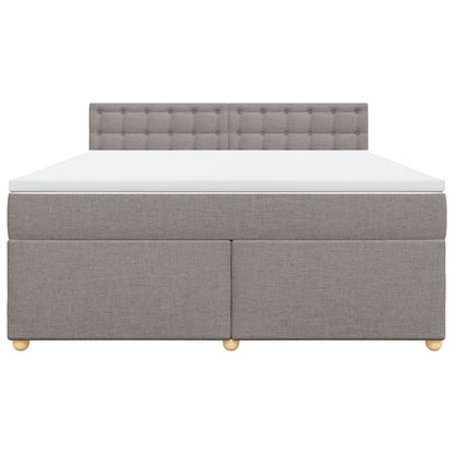 Boxspringbett mit Matratze Taupe 180x200 cm Stoff