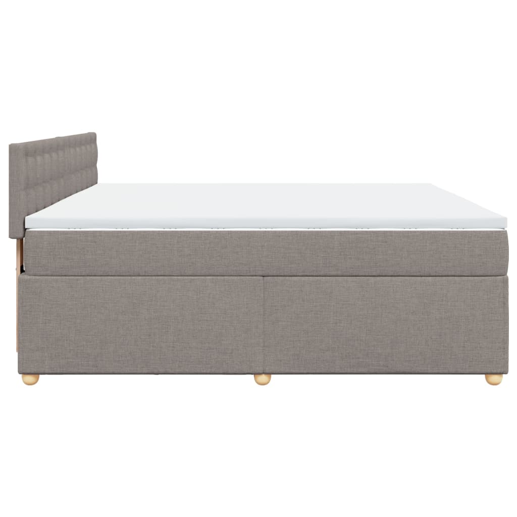 Boxspringbett mit Matratze Taupe 180x200 cm Stoff