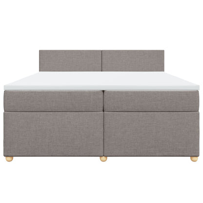 Boxspringbett mit Matratze Taupe 200x200 cm Stoff