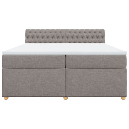 Boxspringbett mit Matratze Taupe 200x200 cm Stoff