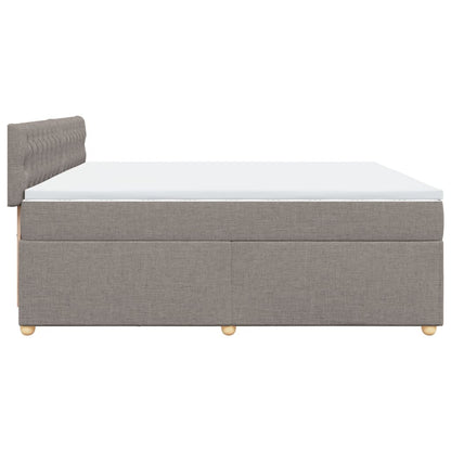 Boxspringbett mit Matratze Taupe 200x200 cm Stoff