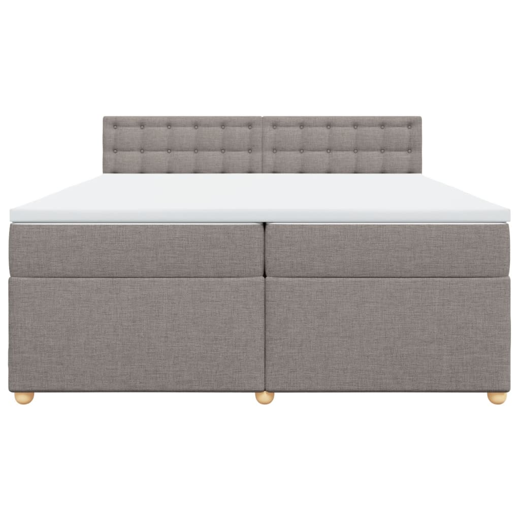 Boxspringbett mit Matratze Taupe 200x200 cm Stoff