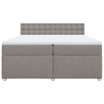 Boxspringbett mit Matratze Taupe 200x200 cm Stoff