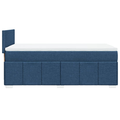 Boxspringbett mit Matratze Blau 90x200 cm Stoff