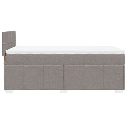 Boxspringbett mit Matratze Taupe 90x200 cm Stoff