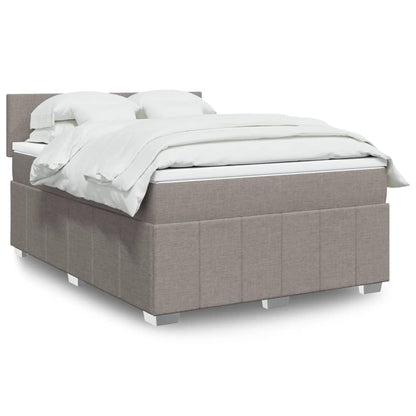 Boxspringbett mit Matratze Taupe 140x200 cm Stoff