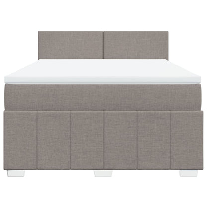 Boxspringbett mit Matratze Taupe 160x200 cm Stoff