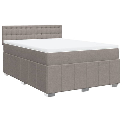 Boxspringbett mit Matratze Taupe 160x200 cm Stoff