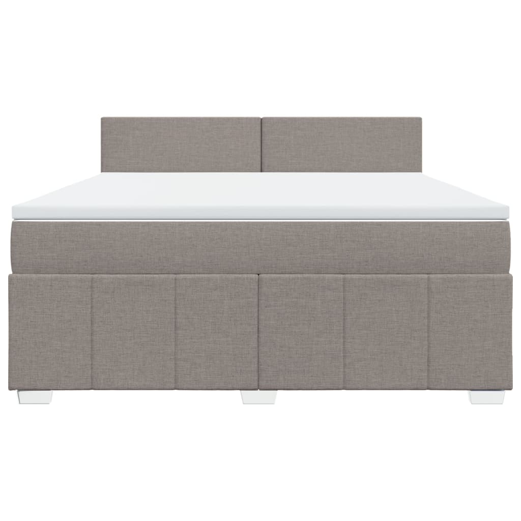 Boxspringbett mit Matratze Taupe 180x200 cm Stoff
