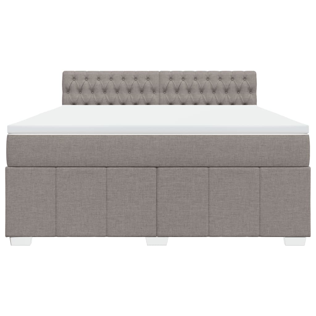 Boxspringbett mit Matratze Taupe 180x200 cm Stoff