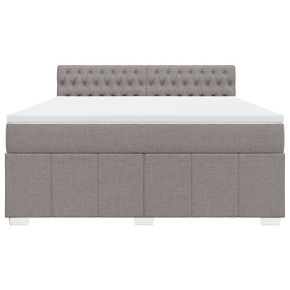 Boxspringbett mit Matratze Taupe 180x200 cm Stoff