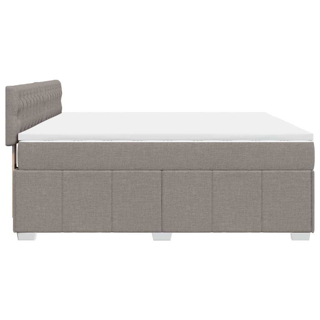 Boxspringbett mit Matratze Taupe 180x200 cm Stoff