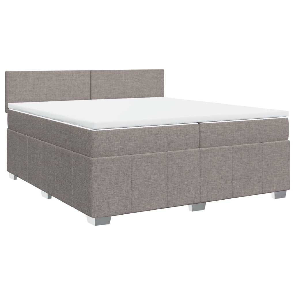 Boxspringbett mit Matratze Taupe 200x200 cm Stoff