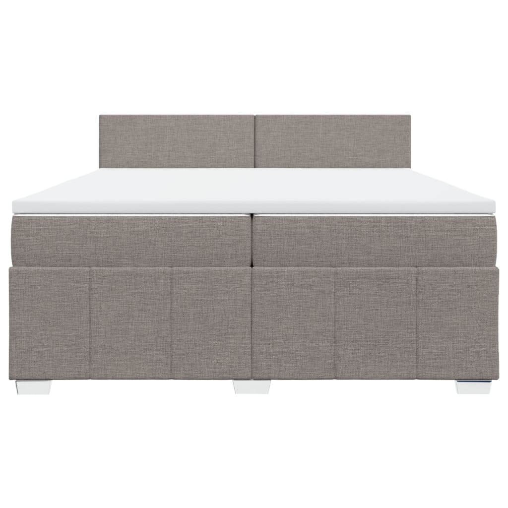 Boxspringbett mit Matratze Taupe 200x200 cm Stoff