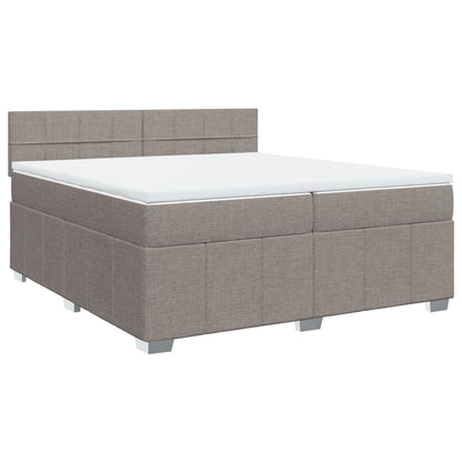 Boxspringbett mit Matratze Taupe 200x200 cm Stoff