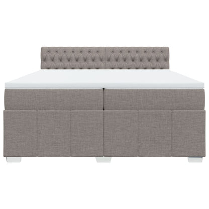 Boxspringbett mit Matratze Taupe 200x200 cm Stoff