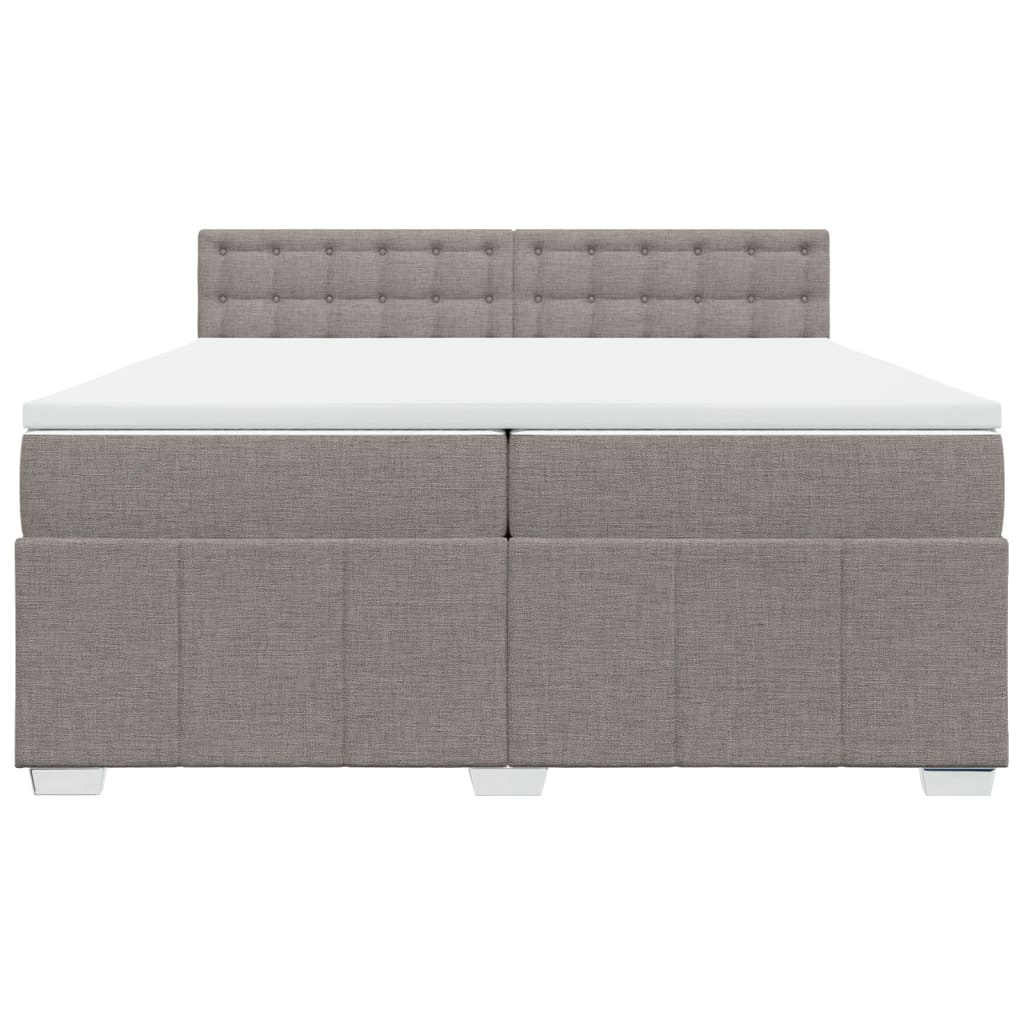 Boxspringbett mit Matratze Taupe 200x200 cm Stoff