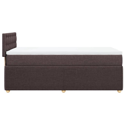 Boxspringbett mit Matratze Dunkelbraun 90x200 cm Stoff