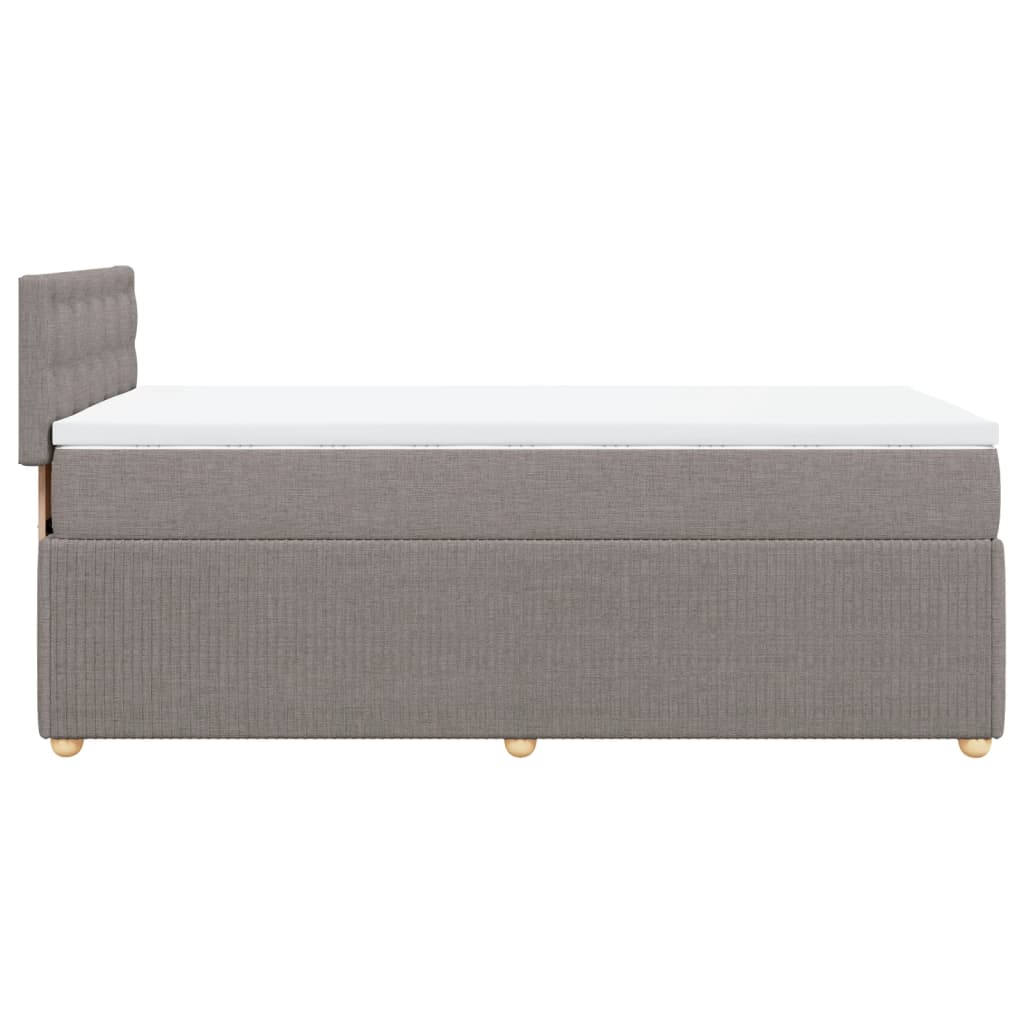 Boxspringbett mit Matratze Taupe 90x200 cm Stoff