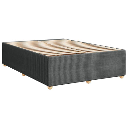 Boxspringbett mit Matratze Dunkelgrau 140x200 cm Stoff