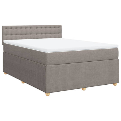 Boxspringbett mit Matratze Taupe 140x200 cm Stoff