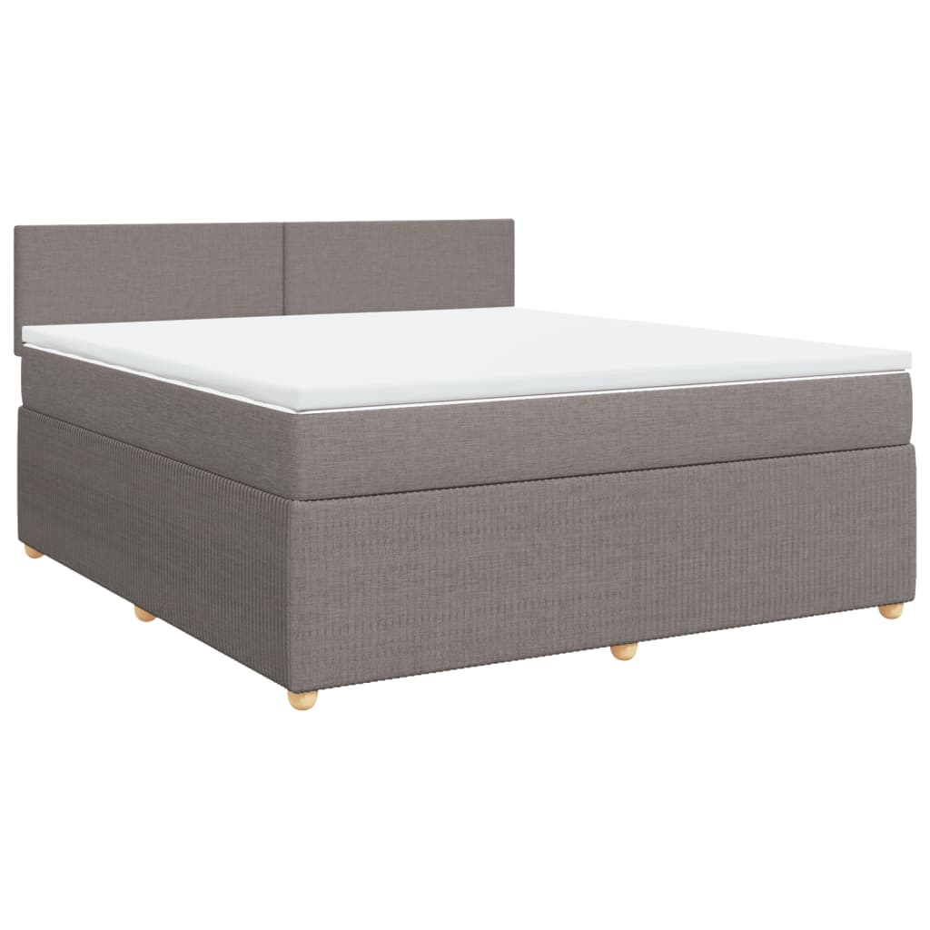 Boxspringbett mit Matratze Taupe 180x200 cm Stoff