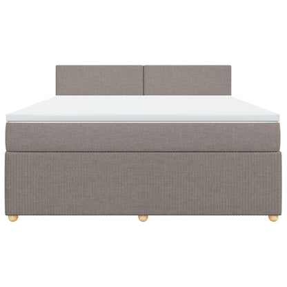 Boxspringbett mit Matratze Taupe 180x200 cm Stoff