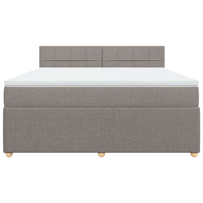 Boxspringbett mit Matratze Taupe 180x200 cm Stoff