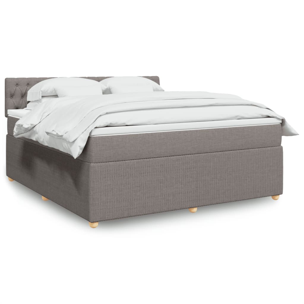 Boxspringbett mit Matratze Taupe 180x200 cm Stoff