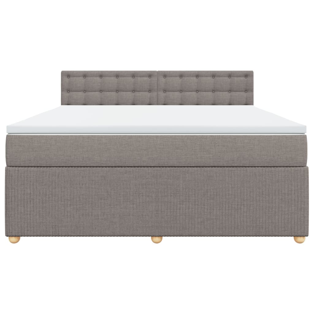 Boxspringbett mit Matratze Taupe 180x200 cm Stoff