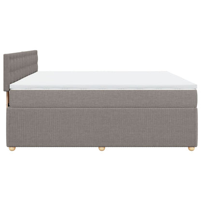 Boxspringbett mit Matratze Taupe 180x200 cm Stoff