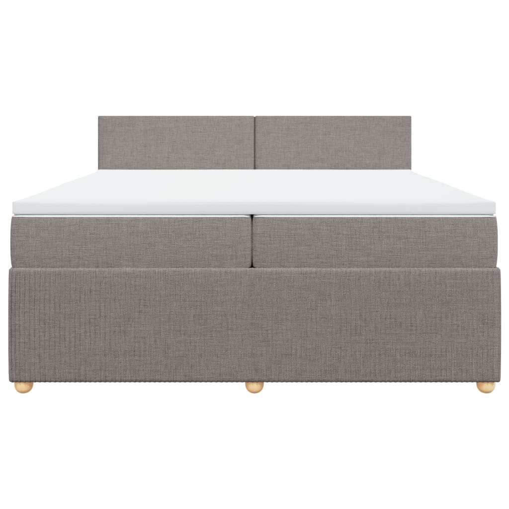 Boxspringbett mit Matratze Taupe 200x200 cm Stoff