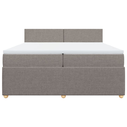 Boxspringbett mit Matratze Taupe 200x200 cm Stoff